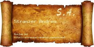 Straszer Andrea névjegykártya