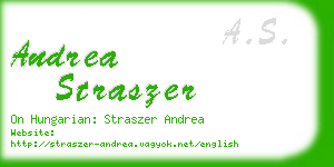 andrea straszer business card